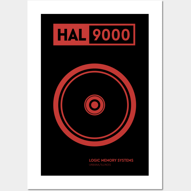 HAL 9000 - 2001 A Space Odyssey v1 Wall Art by Hataka